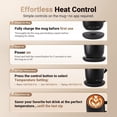 thumbnail image 3 of Temperature Control Heated Coffee Mug 14 oz - Rechargeable Self-Heating Coffee Cup with Lid - Manual Control, 3 Modes, 130 Min  Life, Auto Shut-Off (White), 3 of 6