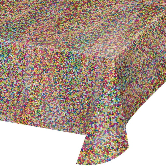 Tblcvr Pris Dot Gold 54 x 84, Prismatic Plstc Tblcover Or