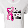 thumbnail image 4 of Inktastic Breast Cancer Awareness I Support My Auntie with Pink Ribbon Women's T-Shirt, 4 of 5