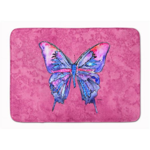 Caroline's Treasures 8859RUG Papillon sur Tapis en Mousse à Mémoire Lavable en Machine Rose
