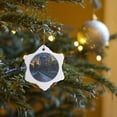 thumbnail image 7 of 3drose, Central Park Sunset Skyscrapers, 3 inch Snowflake Porcelain Ornament, 7 of 7