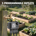 thumbnail image 4 of 3-Outlet Automatic Water Timer Garden Irrigation Watering System Digital Garden Sprinkler Programmer Tools, 4 of 7