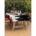thumbnail image 2 of Outdoor Tablecloth with Umbrella Hole and Zipper, Christmas Black Rectangle Table Cloth 52x70 Inch Waterproof Tablecloth, White Xmas Tree Forest Poinsettia Buffalo Plaid Picnic Table Cover for Patio, 2 of 7