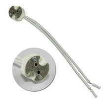 Hemoton Ceramic MR16 MR11 12V Low-voltage Lampholder Wire Connector Socket for Lamp Light Recessed Downlights - 10 pcs/set