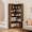 Retro Color-1, variant on 5-Tier L-Shaped Corner Bookshelf, Tall Freestanding Bookcase with Open Shelves for Living Room Bedroom Home Office, Industrial Wood Book Shelf Storage Display Rack, White Embossed