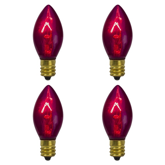 Northlight C7 Incandescent Twinkle Christmas Replacement Bulbs - Pink - 4ct