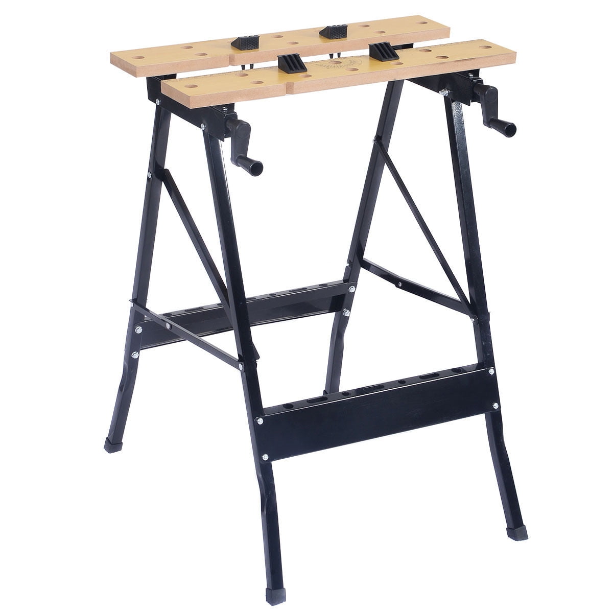 Folding Steel Work Bench Storage Table Tool Garage Repair Workstation