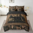 thumbnail image 2 of Castle Fairy Jungle Safari Deer Twin Bedding Sets 7-Piece for Female Men Women,Vintage Lodge Cabin Bedding Comforter Set Microfiber,Woodland Wildlife Breathable Sheet Sets,Luxury Bedroom Decor, 2 of 8