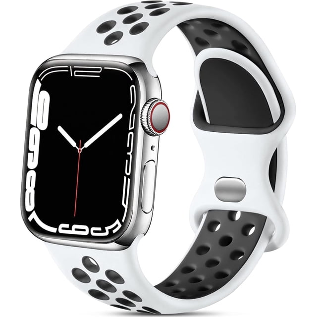 Correas Compatible con Apple Watch 38mm 40mm 41mm 42mm 44mm 45mm 46mm 49mm, Correa Deportiva Silicona con Agujeros de Aire Transpirables para iWatch Series 11 10 9 8 7 6 5 4 3 2 1 SE Ultra