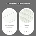 thumbnail image 6 of Clispeed White Crochet Mesh Floor Mat for Home Decor, Artistic Handmade Cloth Rug, and Stylish Piece, 6 of 8