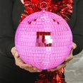 thumbnail image 4 of Espejo con forma de bola de discoteca DJBoomy, 20 cm, rosa, colgante con anillo, 4 of 8