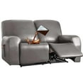 thumbnail image 1 of Housse de Fauteuil Inclinable en Cuir PU 2024, 4 Pcs, Imperméable, Extensible, Housse de Fauteuil Inclinable/canapé, Protège-Meubles avec Poches, 1 Place/noir, 1 of 11