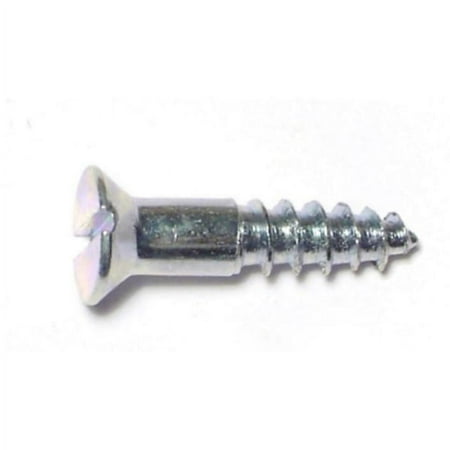 

#8 x 3/4 Zinc Plated Steel Slotted Flat Head Wood Screws WSFS-197 (90 pcs.)