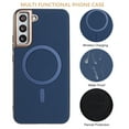 thumbnail image 2 of for Samsung Galaxy S22 Magnetic Case PU Leather [Compatible with Mag-Safe Wireless Charging] Magnetic Cover Shockproof Lightweight Slim Anti-Scratch Phone Cover for Samsung Galaxy S22, Darkblue, 2 of 6