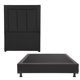 thumbnail image 1 of Box Base Cama Individual + Cabecera Davos Negro, 1 of 7