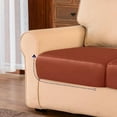 thumbnail image 5 of Subrtex Stretch Separate Seat Cushion Covers PU Waterproof Couch Cover (3PCS, Brick Red), 5 of 6