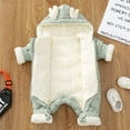 thumbnail image 4 of Usaibhir Unisex Baby Snowsuit Infant Winter Cozy Jumpsuit Cute Deer Hooded Toddler Girls Boys Thicken Soft Outfit 0-12M, 4 of 5