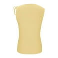 thumbnail image 5 of Hot days, bold styles. Olyvenn Women One Shoulder Ruched Crop Tank Tops Y2K Off The Shoulder Twist Strap Summer Tanks Tops Going Out Crop Shirts Yellow L, 5 of 7