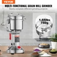 thumbnail image 2 of VEVOR 750g Commercial Spice Grinder Electric Grain Mill Grinder High Speed, 2 of 9