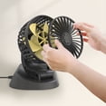 thumbnail image 3 of Car Electric Fan Usb Rechargeable Car Air Cooling Dual Head Fan Low Noise Rotatable Cooler Air Fan, 3 of 8