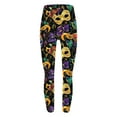 thumbnail image 5 of Meichang High Waist Leggings for Women Mardi Gras Mask Print Yoga Pants Stretchy Carnival Party Leggings Running Gym Workout Leggings, 5 of 7