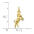 thumbnail image 2 of 8mm 10k Solid Yellow Gold Satin Aries Zodiac Charm Pendant Necklace for Women - .7 Grams, 2 of 2
