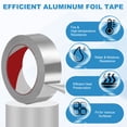 thumbnail image 3 of Uxcell 1 Pack Aluminum Foil Tape, 33 Ftx1.6inx2.4mil Heavy Duty HVAC Tape Metal Duct Tapes Heat Resistant Tape Insulation Tapes with Gloves for Air Ductwork, Dryer Vent, HVAC Sealing, 3 of 6