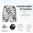 thumbnail image 3 of Naloa Hand Drawn Snake Print Men Swim Trunks with Compression Liner ,Board Shorts,Men's Swim Shorts with Drawstring and Elastic Waistband-3X-Large, 3 of 6