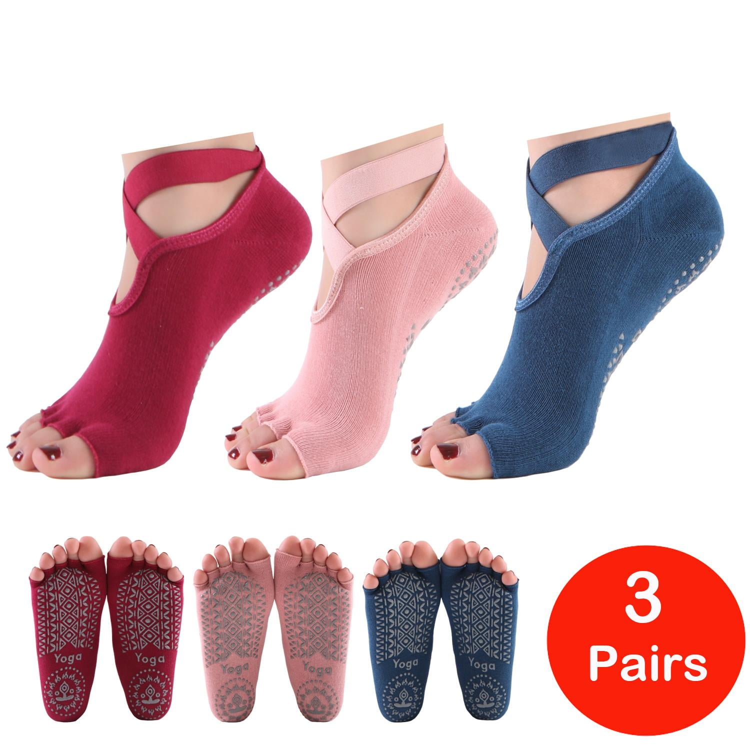 YogaAddict Anti-Rutsch Socken Mit Griffen - Für Yoga, Pilates & Barre