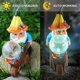 thumbnail image 2 of SZTXJ Garden Gnome Ornaments Solar Power Outdoor Decoration Gnome Statue Figurine Waterproof Solar Light Garden Gnome Sculpture Gifts for Patio Lawn Y, 2 of 5