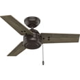 thumbnail image 2 of Hunter 36 inch Cassius Noble Bronze Damp Rated Ceiling Fan and Pull Chain, 2 of 15