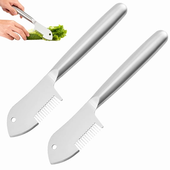 Stainless Steel Multi-purpose Julienne Peeler, Precision Julienne Blade, Vegetable Julienne Slicer Quick & Easy Kitchen Shredder Tool for Fruit, Potatoes, Carrot (2pcs)