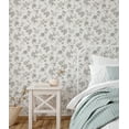 thumbnail image 2 of Chesapeake Whiskers Light Grey Leaf Wallpaper, 2 of 3