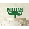 thumbnail image 1 of Custom Name Cake Topper Personalized Green Cake Topper Color Option Available 5-7 Inches Wide, 1 of 1