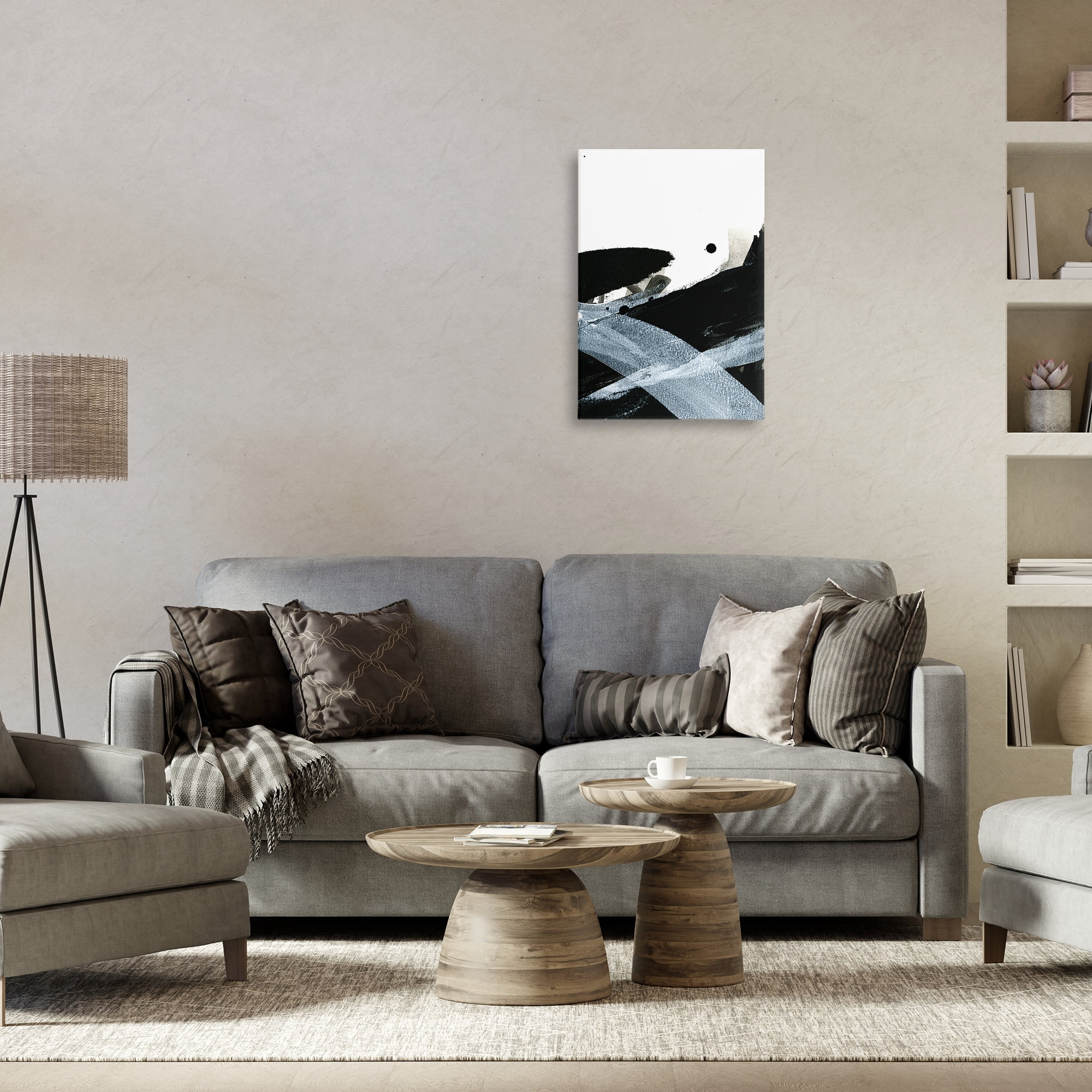 Stupell Industries Bold Gradient Movement Abstract Painting Gallery Wrapped Canvas Art Print Wall Art, 16 x 24
