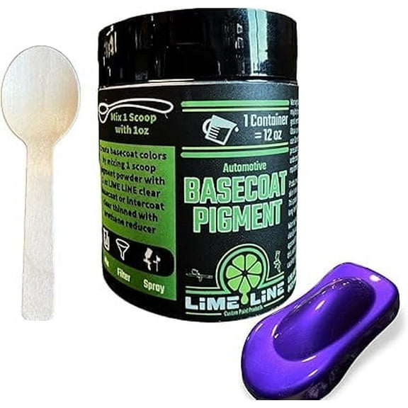 LiME LiNE Base Coat Maker Pigment Powder, Automotive Grade, Basecoat - Metallic Purple Pearl