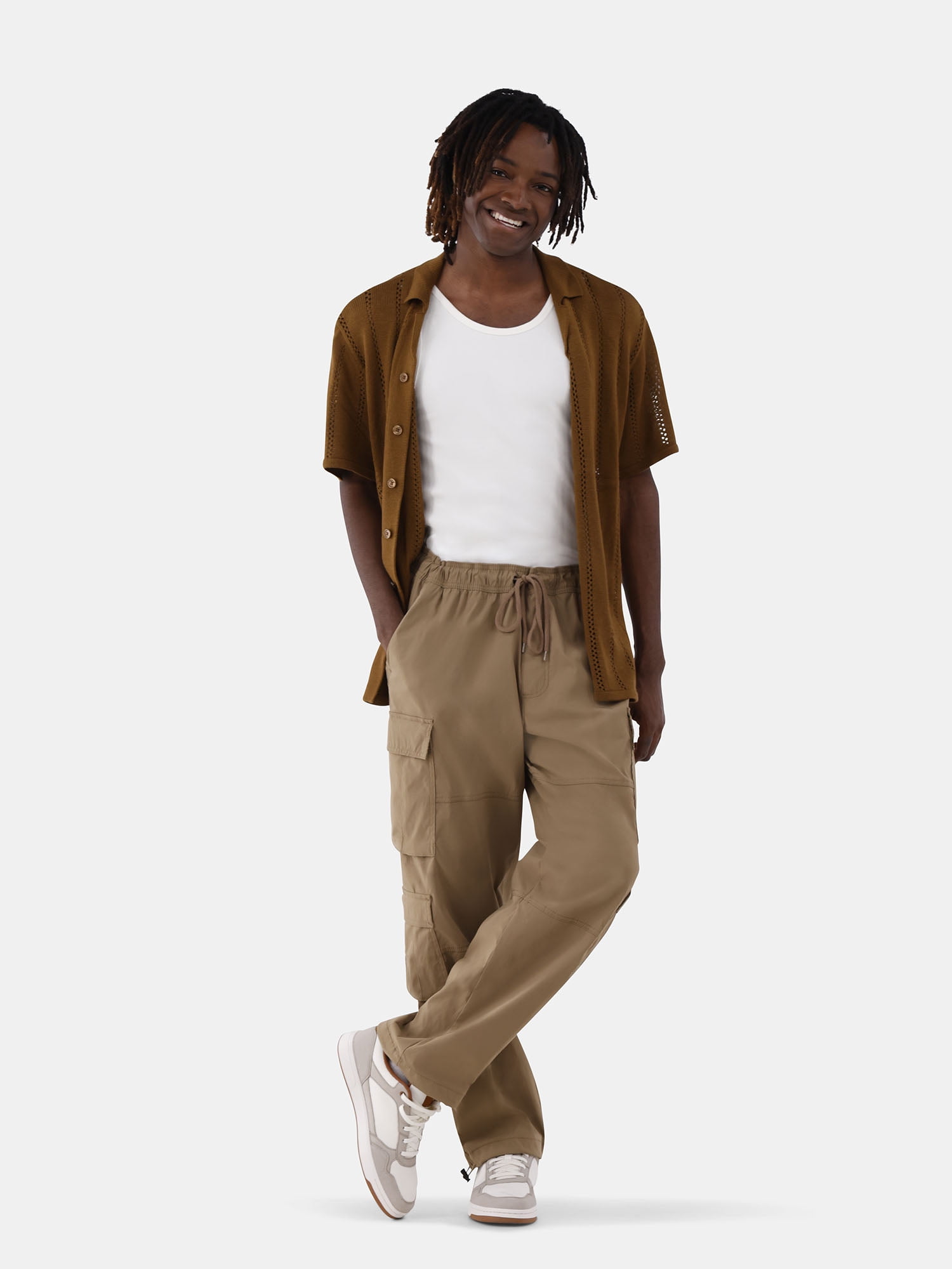 No Boundaries Men's and Big Men's Multi Pocket Cargo Pants No Boundaries Men's and Big Men's Multi Pocket Cargo Pants