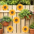 thumbnail image 5 of Outdoor Wall Decor Wall Art Metal Flowers for Outside Garden Decor for Outside 2 Pack Iron Daisys Hanging Ornament Courtyard Balcony Fence Patio Housewarming Birthday Gift Creative Ornament, 5 of 6