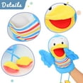 thumbnail image 3 of Hopearl Blue Bird Hand Puppet Plush Animal Toys with Open Movable Mouth Interactive Storytelling Teaching Puppet Theater Gift for Kids Boys Girls, 3 of 5