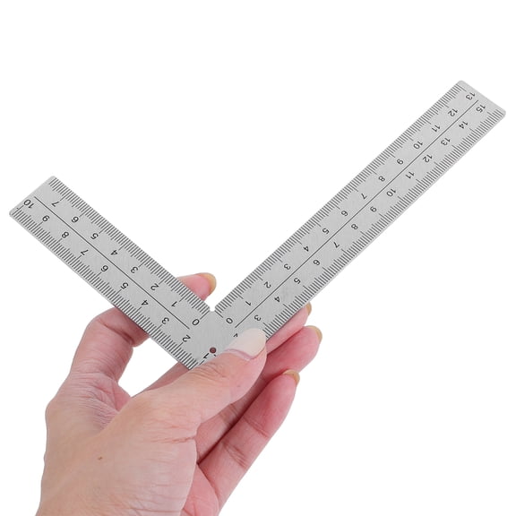 LOLIPPYY Metal Ruler: Heavy Duty Angle Framing Woodworking Layout Ruler - Stainless Steel 90 Degree Measuring Tool for Geometry Drawing Construction Line Marking