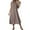 Beige, variant on Women Dress V Neck Short Sleeve Long Dress Solid Loose Casual Shift Dress