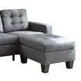 thumbnail image 2 of Refined Sectional Sofa, Gray Linen, 2 of 4