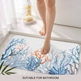 thumbnail image 6 of Coastal Coral Doormat Outdoor Entrance 24"x36", Blue Ocean Starfish Seagrass Watercolor Absorb Moisture Dirt Door Mats, Non-Slip Rubber Backing Floor Mats Indoor, Low-Profile Front Door Rugs, 6 of 9