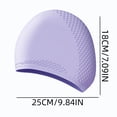thumbnail image 3 of Adult Solid Color Silicone Swim Cap High Stretch Water Resistants No Pull Hair Swimming Cap For Men And Women For Pool Training And Leisure Water Activities, 3 of 6