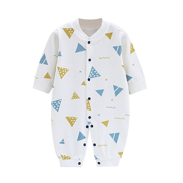 Gibobby Mamelucos para bebe niña con estampado de algodón para bebé recién nacido, niño y niña, mono, trajes(Azul claro, 3-6 Meses)