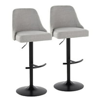 LumiSource Studded Marcel Adjustable Barstool - Set of  2