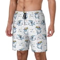 thumbnail image 2 of Uemuo Cute Shark Pattern Mens Swim Trunks Quick Dry Board Shorts with Mesh Lining, Stretch Beach Shorts Quick Dry No-Chafing Board Shorts-Medium, 2 of 9
