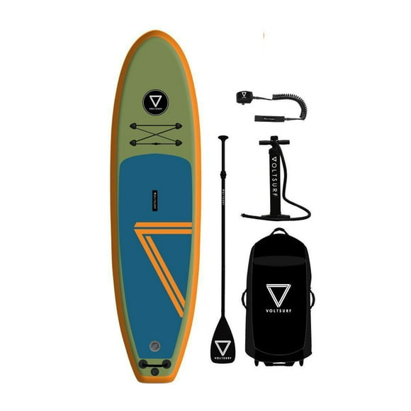 VoltSurf 10' Class Act Inflatable Stand Up Paddle Board Kit, Orange Rail