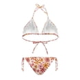 Binienty Two Piece Bathing Suit, Small Floral Pattern Design Plus Size ...