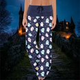 thumbnail image 2 of Fiaer,Womens Halloween Pajamas Pants Ladies Pumpkins Plus Size Pajama Cute Soft Long Bottoms Women Pjs Pj Jammies,Lounge Trousers for Sleepwear Dark Blue M, 2 of 5